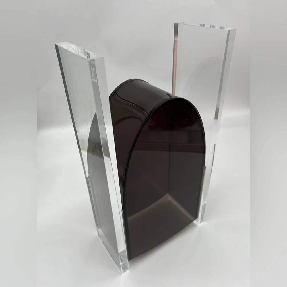 Tehila Collection clear and dark purple vase HARD TO FIND